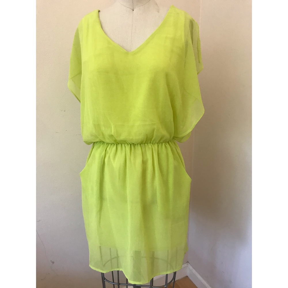 Lime dress with pockets